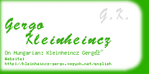 gergo kleinheincz business card